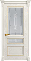 межкомнатные двери  Luxor Фемида-2 со стеклом дуб RAL 9010