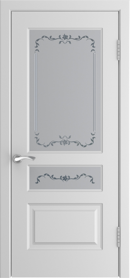 межкомнатные двери  Luxor L-2 со стеклом эмаль белая