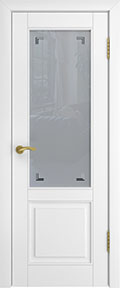 	межкомнатные двери 	Luxor L-5 со стеклом эмаль белая