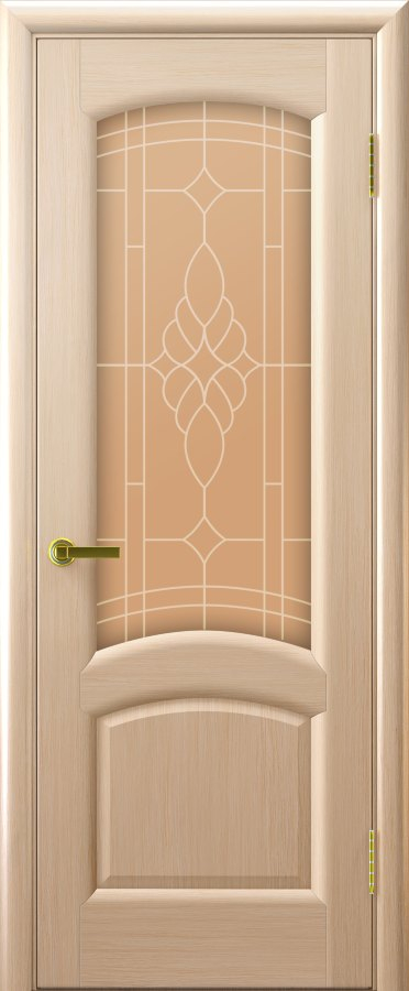 межкомнатные двери  Luxor Лаура со стеклом белёный дуб