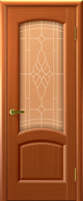 	межкомнатные двери 	Luxor Лаура со стеклом тёмный анегри