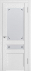 	межкомнатные двери 	Luxor K-2 со стеклом белый снег soft-touch