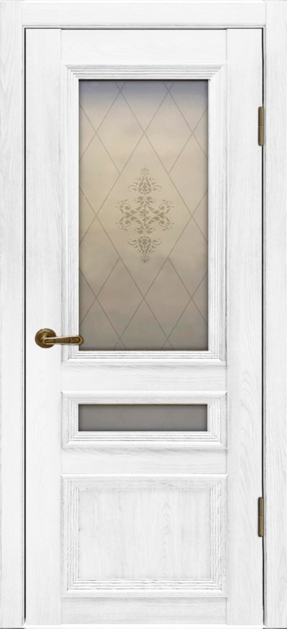 межкомнатные двери  Luxor Вероника-3 ясень белоснежный